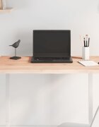 vidaXL Плот за маса 80x60x2 см необработено масивно дърво дъб жив ръб