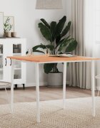 vidaXL Плот за маса 80x80x15 см квадратен масивен бук