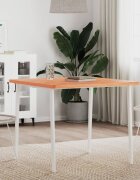 vidaXL Плот за маса 80x80x25 см квадратен масивен бук