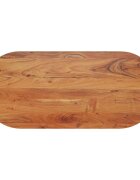 vidaXL Плот за маса 90x40x38 см овален масивна акация