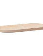 vidaXL Плот за маса 90x45x25 см масивна дървесина бор овален