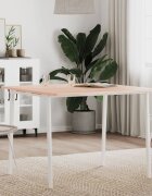 vidaXL Плот за маса 90x90x15 см квадратен масивен бук