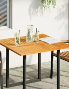 vidaXL Плот за маса 90x90x22 см квадратен масивна акация