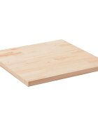 vidaXL Плот за маса 90x90x25 см бор масив квадратен