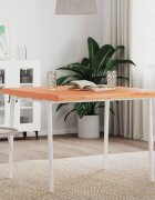 vidaXL Плот за маса 90x90x4 см квадратен масивен бук