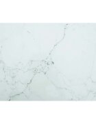 vidaXL Плот за маса бял 100x62см 8мм закалено стъкло с мраморен дизайн