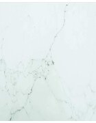 vidaXL Плот за маса бял 30x30см 6мм закалено стъкло с мраморен дизайн