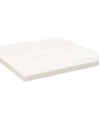 vidaXL Плот за маса бял 40x40x25 см бор масив квадратен
