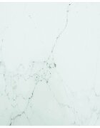 vidaXL Плот за маса бял 50x50см 6мм закалено стъкло с мраморен дизайн