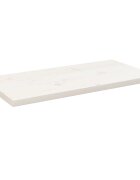 vidaXL Плот за маса бял 80x40x25 см бор масив правоъгълен