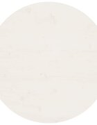 vidaXL Плот за маса бял Ø70x25 см бор масив
