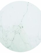 vidaXL Плот за маса бял Ø90x1 см закалено стъкло с мраморен дизайн