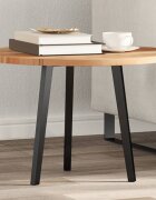 vidaXL Плот за маса кръгъл Ø60x2 см акациево дърво масив
