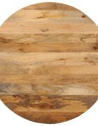 vidaXL Плот за маса Ø 70x38 см кръгло масивно дърво манго