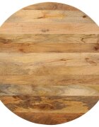 vidaXL Плот за маса Ø 90x25 см кръгло масивно дърво манго