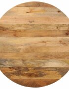 vidaXL Плот за маса Ø 90x38 см кръгло масивно дърво манго