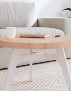 vidaXL Плот за маса Ø60x4 см кръгъл масивен бук