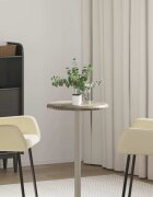 vidaXL Плот за маса сив Ø40x25 см мрамор