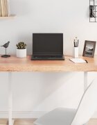 vidaXL Плот за маса светлокафяв 100x40x(2-6) см обработен масивен дъб
