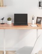 vidaXL Плот за маса светлокафяв 100x40x2 см третиран дъб масив жив ръб