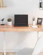vidaXL Плот за маса светлокафяв 100x50x(2-6) см обработен масивен дъб