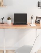 vidaXL Плот за маса светлокафяв 100x50x2 см третиран дъб масив жив ръб