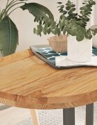 vidaXL Плот за маса светлокафяв 100x50x4 см дъб масив овална