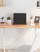 vidaXL Плот за маса светлокафяв 100x60x2 см третиран дъб масив жив ръб