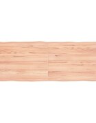 vidaXL Плот за маса светлокафяв 120x40x(2-4) см обработен масивен дъб