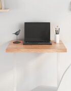 vidaXL Плот за маса светлокафяв 60x40x(2-4) см обработен масивен дъб