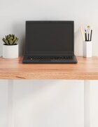 vidaXL Плот за маса светлокафяв 60x50x(2-4) см обработен масивен дъб