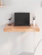 vidaXL Плот за маса светлокафяв 60x50x(2-6) см обработен масивен дъб