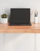 vidaXL Плот за маса светлокафяв 60x60x(2-6) см обработен масивен дъб