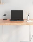 vidaXL Плот за маса светлокафяв 80x40x(2-4) см обработен масивен дъб