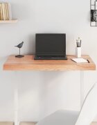 vidaXL Плот за маса светлокафяв 80x40x(2-6) см обработен масивен дъб