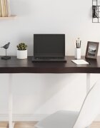 vidaXL Плот за маса тъмнокафяв 100x40x(2-6) см обработен масивен дъб