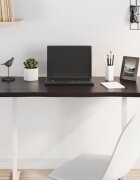 vidaXL Плот за маса тъмнокафяв 100x40x2 см обработен масивен дъб