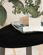 vidaXL Плот за маса тъмнокафяв 100x50x2 см дъб масив овална