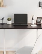 vidaXL Плот за маса тъмнокафяв 100x50x2 см обработен масивен дъб