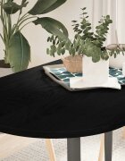 vidaXL Плот за маса тъмнокафяв 120x60x2 см дъб масив овална
