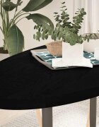 vidaXL Плот за маса тъмнокафяв 120x60x4 см дъб масив овална
