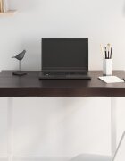 vidaXL Плот за маса тъмнокафяв 80x40x(2-6) см обработен масивен дъб