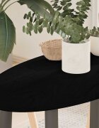 vidaXL Плот за маса тъмнокафяв 80x40x2 см дъб масив овална