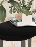 vidaXL Плот за маса тъмнокафяв 80x40x4 см дъб масив овална