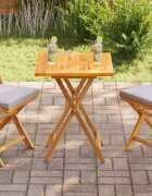 vidaXL Плот за маса тиково дърво масив 60x60x25 cм