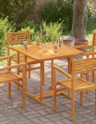 vidaXL Плот за маса тиково дърво масив квадратен 90x90x25 см
