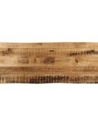 vidaXL Плот за маса жив ръб 110x40x25 см масивно дърво грубо манго