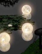 vidaXL Плуващи соларни LED лампи – сфери за басейн – 3 бр.
