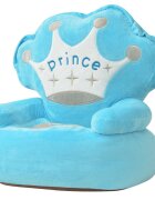 vidaXL Плюшен детски стол Prince син