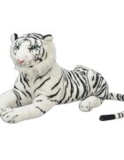 vidaXL Плюшена детска играчка тигър бяла XXL